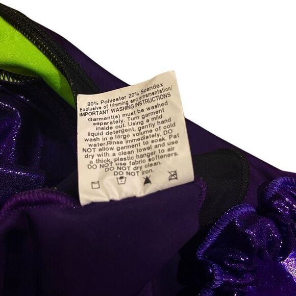 GK Under Armour Purple Green Black Gymnast Leotard Women’s Small - Picture 5 of 5